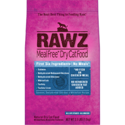 Rawz 無穀物低溫烘焙三文魚, 脫水雞肉, 白肉魚貓糧 7.8lb (RAW101)