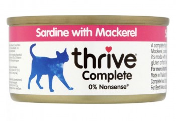 Thrive Complete 沙甸魚 + 鯖魚魚天然貓罐頭 x12罐優惠