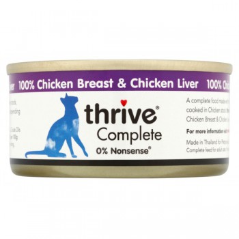 Thrive Complete 鮮雞胸肉+雞肝天然貓罐頭 x12罐優惠