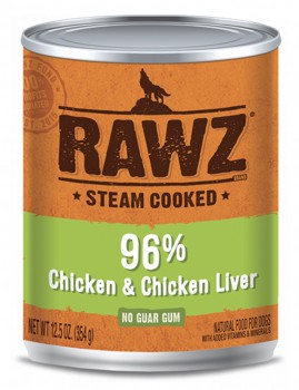 RAWZ 96%雞肉、雞肝全犬罐頭 354g
