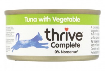 Thrive 脆樂芙 Complete 吞拿魚 + 蔬菜天然貓罐頭, 75克