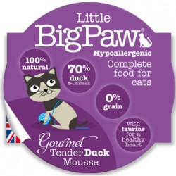 Little Big Paw 傳統鮮嫩鴨肉貓餐盒 mousse 原盒8個優惠 (平均每盒$12,9) (LBP005x8)