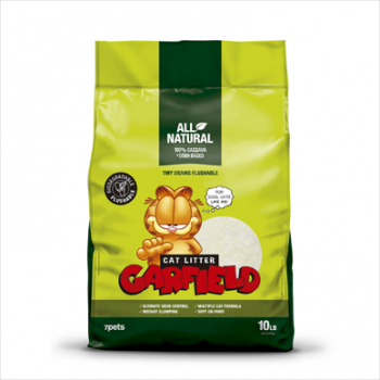 Garfield Cat Litter-加菲貓凝結貓砂-幼顆粒可沖廁玉米+木薯 10Lb