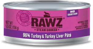 RAWZ 96% 火雞肉及火雞肝 全貓罐頭 156g x24罐優惠