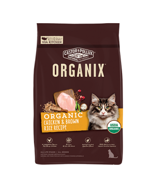 ORGANIX  穀物全貓糧 – 有機雞肉糙米配方 6lb