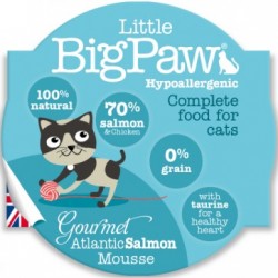 Little Big Paw 傳統大西洋三文魚貓餐盒 mousse 原盒8個優惠 (平均每盒$12,9) (LBP003x8)