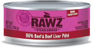RAWZ 96% 牛肉及牛肝 全貓罐頭 156g