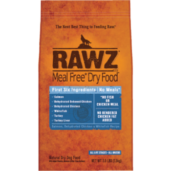 RAWZ 無穀物低溫烘焙三文魚, 脫水雞肉及白魚肉狗糧 20lb