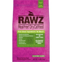 Rawz無穀物低溫烘焙脫水雞肉, 火雞肉及雞肉貓糧 7.8lb (RAW102)