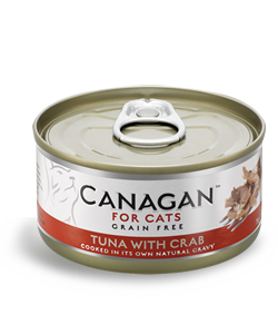Canagan 貓用無穀物吞拿魚+蟹肉配方罐頭 75g