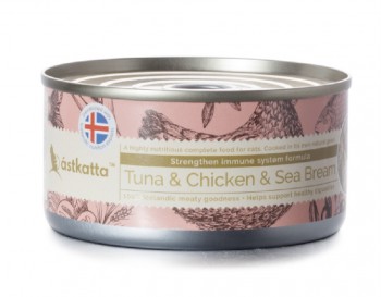 Astkatta Tuna & Chicken & Sea Bream 吞魚拿雞肉海鱸增強免疫系列保健主食罐170g