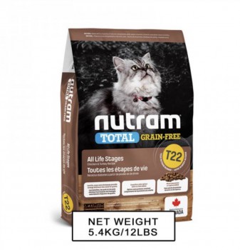 Nutram T22無穀物火雞,雞貓貓配方5.4kg